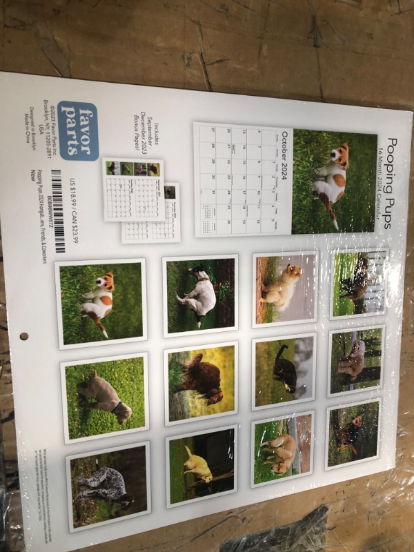 Photo 1 of SET OF 3*****Pooping Pups 2023 Hangable Wall Calendar 