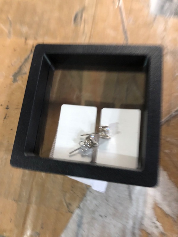 Photo 5 of Four-Prong Earrings In 14k White Gold
