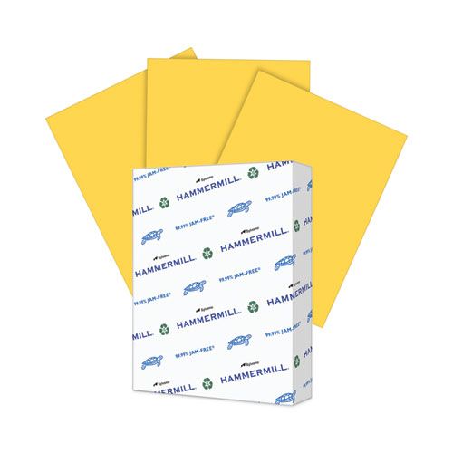 Photo 1 of Hammermill® Colors Print Paper, 20 lb Bond Weight, 8.5 x 11, Goldenrod, 500/Ream
