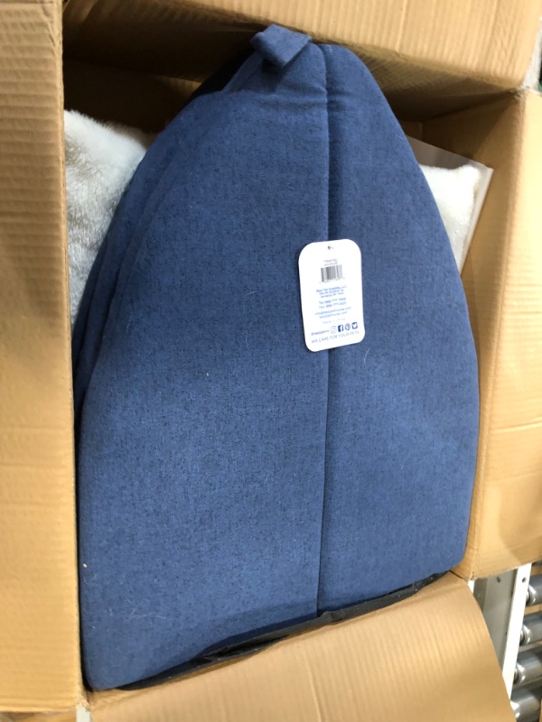 Photo 2 of (READ NOTES) Pet Tent-Soft Bed for Dog and Cat by Best Pet Supplies - Navy, 19" x 19" x H:19" 19" x 19" x H:19" Navy