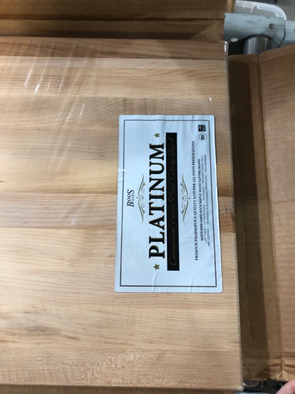 Photo 3 of (READ FULL POST) John Boos - R2418 Platinum Commercial Series Maple Wood Edge Grain Reversible Cutting Board, 24'' x 18'' x 1.75''