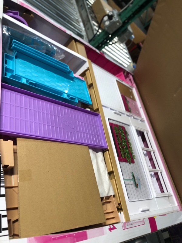 Photo 2 of Barbie DreamHouse Dollhouse with 70+ Accessories, Working Elevator & Slide, Transforming Furniture, Lights & Sounds Wheelchair Accessible Elevator