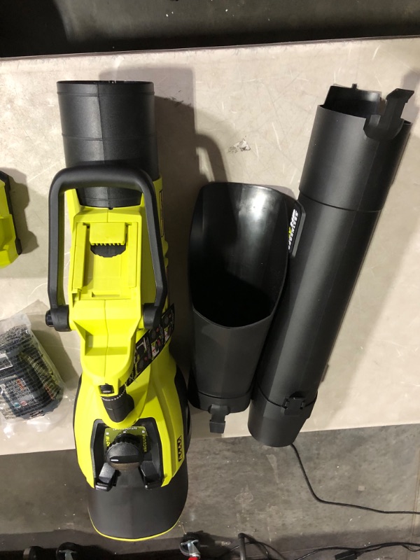 Photo 1 of ***USED - WON'T POWER ON - SEE COMMENTS***
RYOBI 40V HP Brushless 100 MPH 600 CFM Cordless Leaf Blower/Mulcher/Vacuum with (2) 4.0 Ah Batteries and Charger