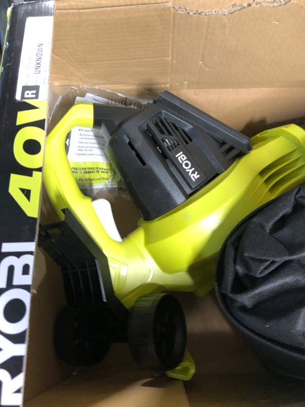 Photo 3 of ***USED AND DIRTY - MISSING LONG ATTACHMENT AND BATTERY - UNABLE TO TEST**
 RYOBI 40-Volt VacAttack Lithium-Ion Cordless Leaf Vacuum Mulcher 