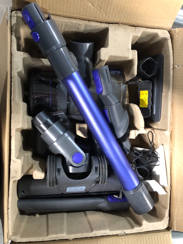 Photo 2 of Vacuum Cleaner Cordless Vacuum Stick Cordless Vacuum Cleaner with 23Kpa Super Suction, Blue