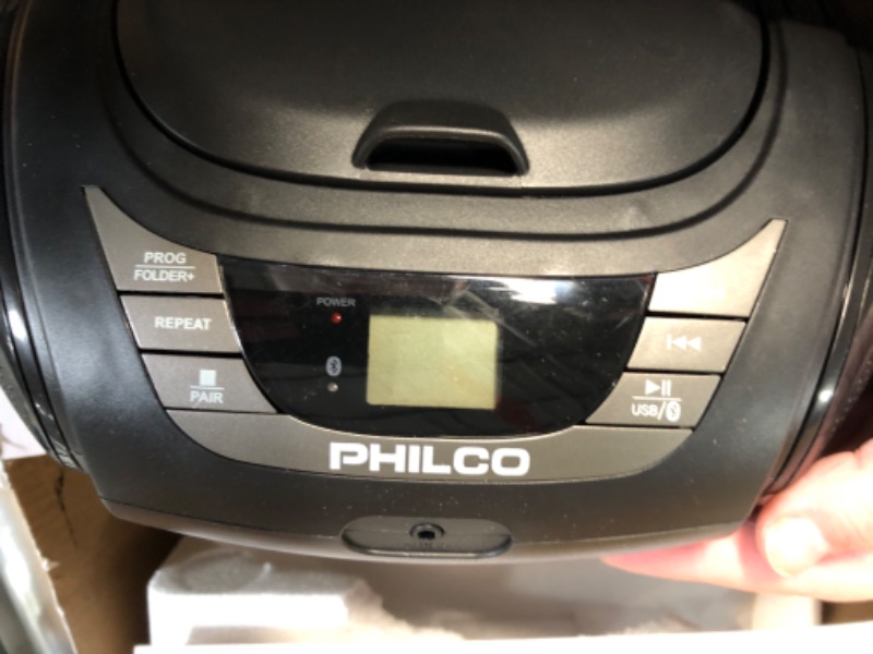 Photo 2 of Philco Portable Bluetooth Boombox with CD Player  | AC/Battery Powered