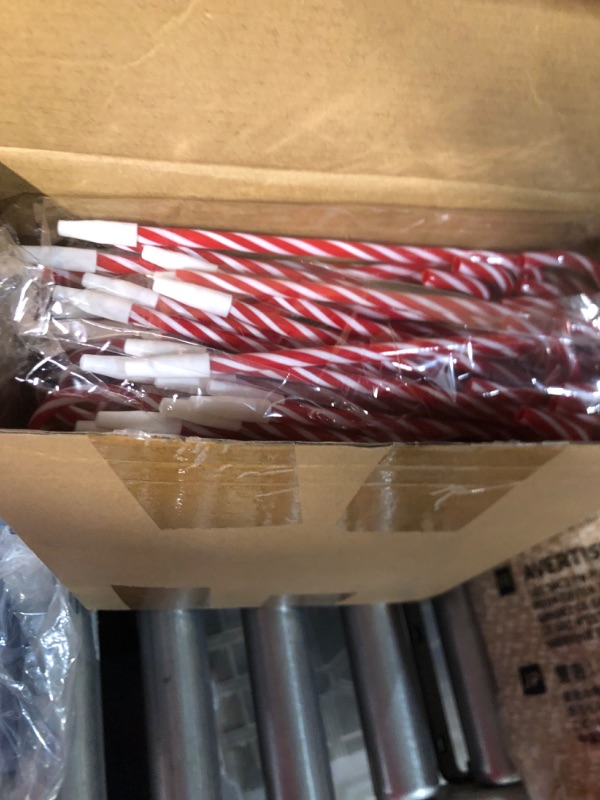 Photo 2 of Tenceur 300 Pieces Candy Cane Pen Christmas Holiday Pen Umbrella Cane Ballpoint Pen with Black Ink for Classroom 