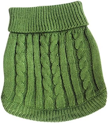 Photo 1 of Tangpan Turtleneck Classic Straw-Rope Pet Dog Sweater Apparel (green, xL)