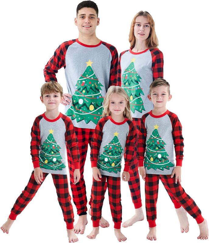 Photo 1 of Demifill Family Matching Christmas Pajamas Boys Girls Holiday Pajamas Kids Sleepwear Christmas Pjs (red, XS)