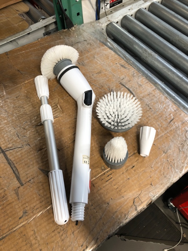 Photo 2 of ****BRUSHES ONLY-SPIN SCRUBBER NOT INCLUDED***   
NOREWER Electric Spin Scrubber with 3 Replaceable Rotating Brush Heads and 1 Extension Arm 