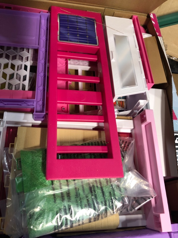 Photo 4 of Barbie DreamHouse Dollhouse with 70+ Accessories, Working Elevator & Slide, Transforming Furniture, Lights & Sounds Wheelchair Accessible Elevator