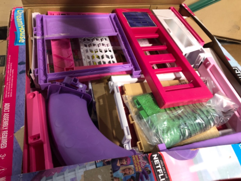 Photo 5 of Barbie DreamHouse Dollhouse with 70+ Accessories, Working Elevator & Slide, Transforming Furniture, Lights & Sounds Wheelchair Accessible Elevator