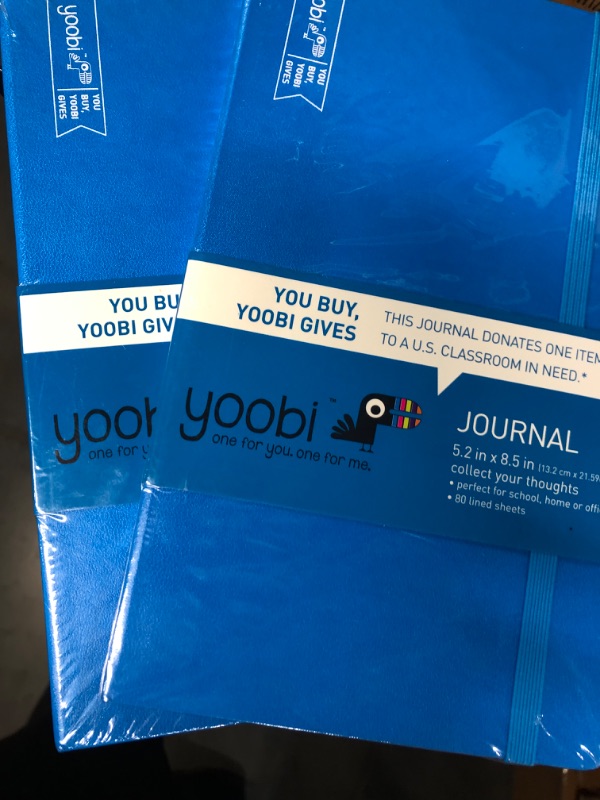 Photo 2 of Hardcover Journal - Blue, 5.2 x 8.5, 80 Sheets - Yoobi bundle of 2 **