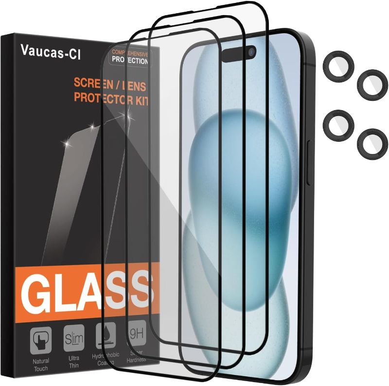 Photo 1 of 3 PACK*********
Vaucas-CI 3 Pack Screen Protector for iPhone 15 Pro [6.1 Inch] 