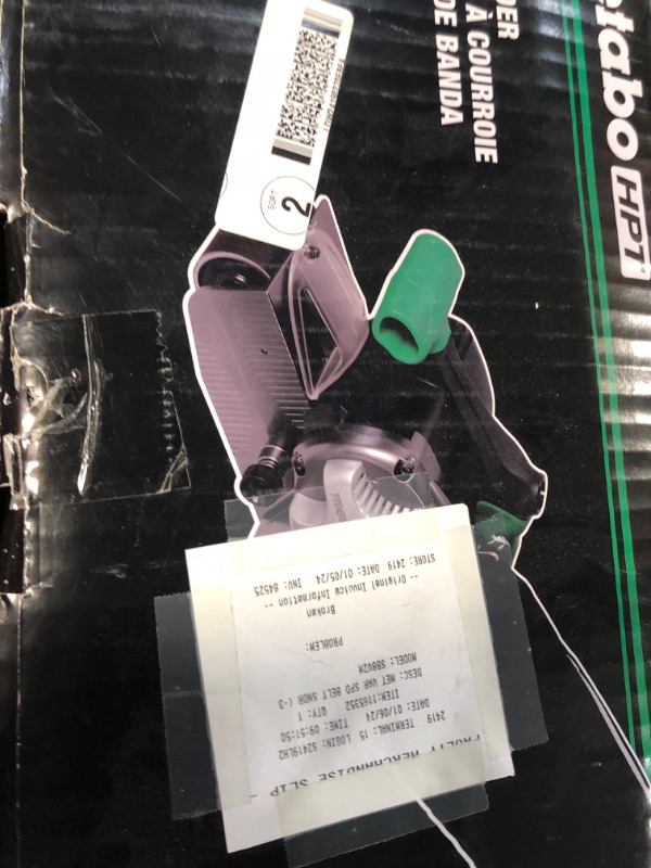 Photo 3 of ** FOR PARTS ONLY NO RETURNS **SEE NOTES Metabo HPT Belt Sander | 3 x 21 Inch | For Woodworking | Variable Speed