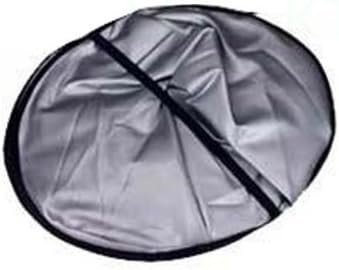 Photo 1 of AJ Spring Loop Collapsilbe Dual Circle 1 Piece Auto Sunshade - Metalic Silver 64 inches x 30