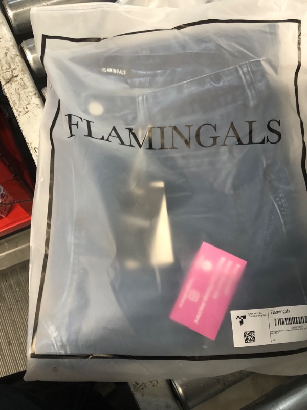Photo 1 of Flamingals Women's Ripped Straight Leg Jeans Mid Waist Vintage Jeans Vintage Blue Small