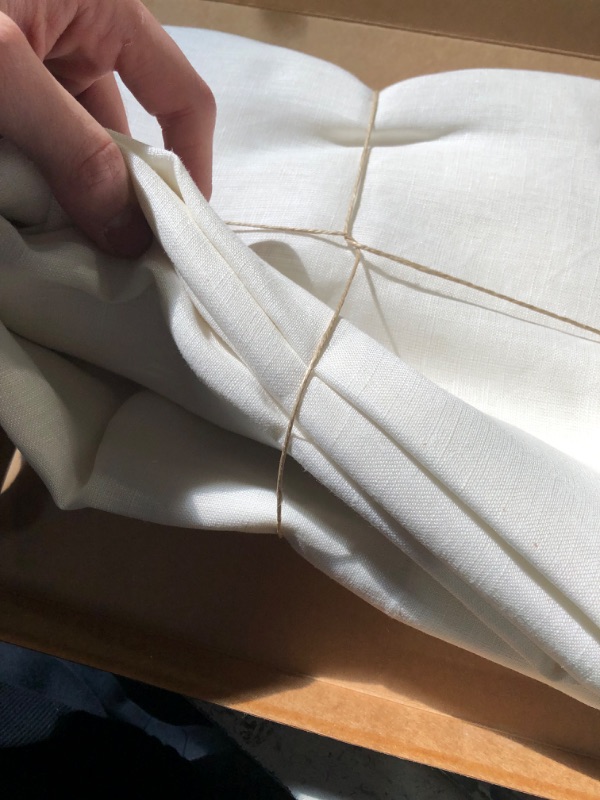 Photo 1 of Linen Sheer Curtain White Panel - Window Natural Linen Sheer Panel