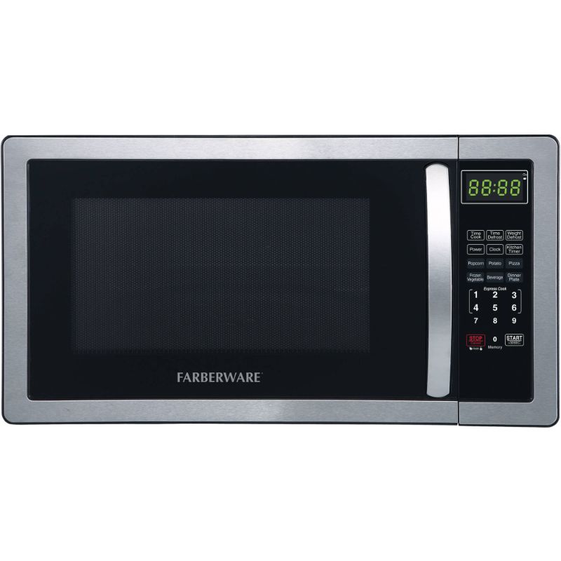 Photo 1 of Farberware Classic 1.1 Cu. Ft. 1000-Watt Countertop Microwave Oven in Stainless 