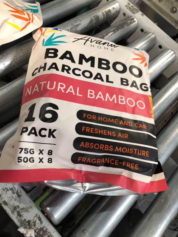 Photo 3 of (16 Pack) Bamboo Charcoal Air Purifying Bag - Charcoal Bags Odor Absorber, for Car, Home & Shoes - Activated Charcoal , Fragrance-Free Odor Eliminator (8x75g, 8x50g)