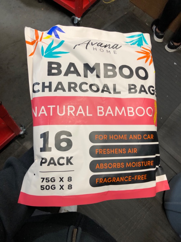 Photo 2 of (16 Pack) Bamboo Charcoal Air Purifying Bag - Charcoal Bags Odor Absorber, b (8x75g, 8x50g)