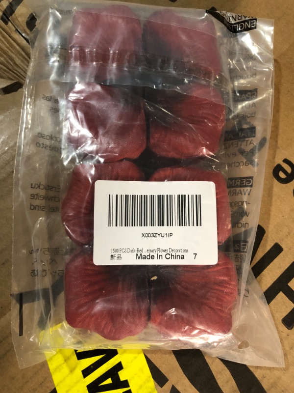 Photo 1 of 1500 PCS Red Rose Petals Flower Artificial Fake Silk Rose Petals Decorations for Wedding Valentine Day Decor Romantic Night Event Party Engagement in Bulk 1500 Red