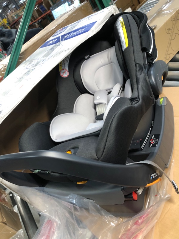 Photo 2 of Chicco KeyFit 35 Zip ClearTex Infant Car Seat - Obsidian | Black With ClearTex® No Chemicals Obsidian/Black