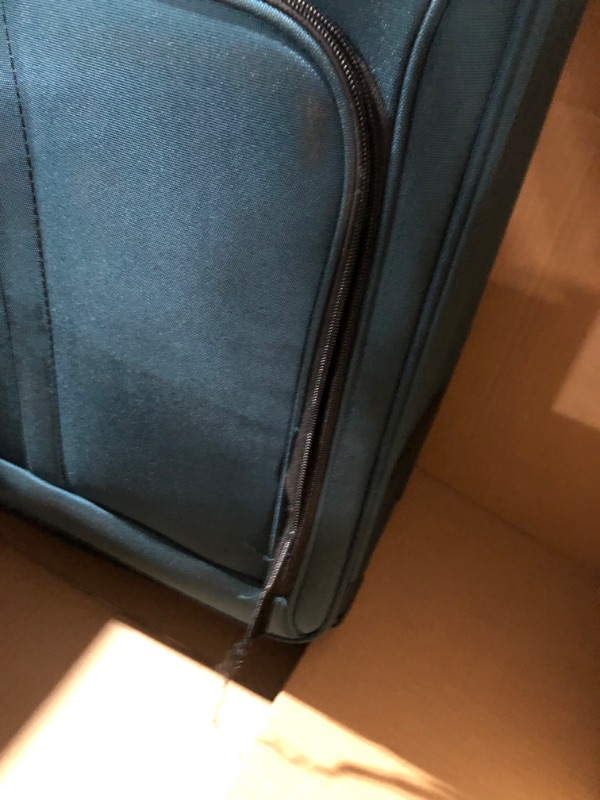 Photo 1 of **DAMAGED** 
Expandable Roller Luggage, Blue, Carry-On 21-Inch Carry-On 21-Inch Blue