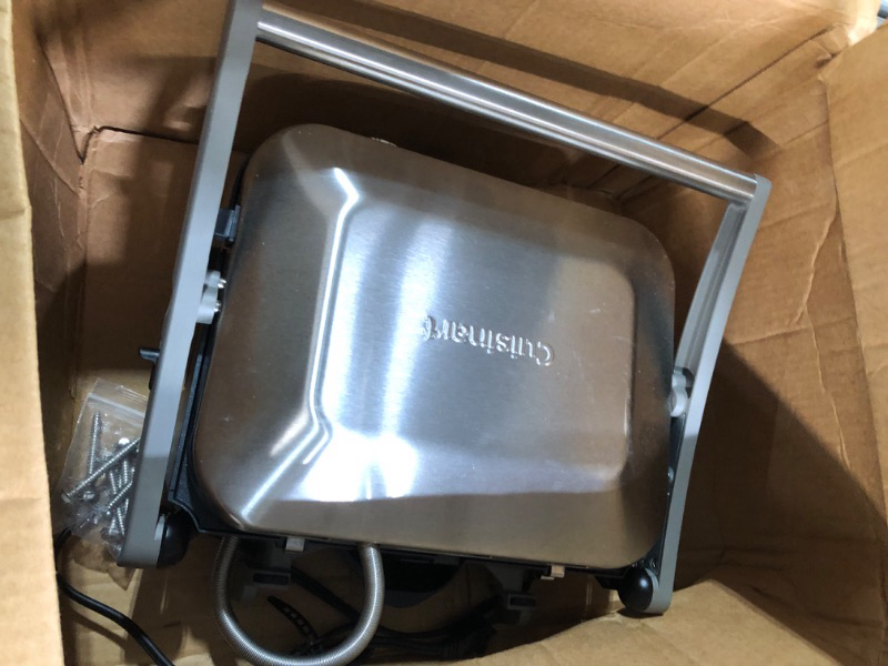 Photo 1 of * Missing waffle plates * see all images *
Cuisinart GR-5BP1 Electric Griddler FIVE, Enjoy 5-in-1 Functions, LCD Display, Wide Temperature Range and Sear Function