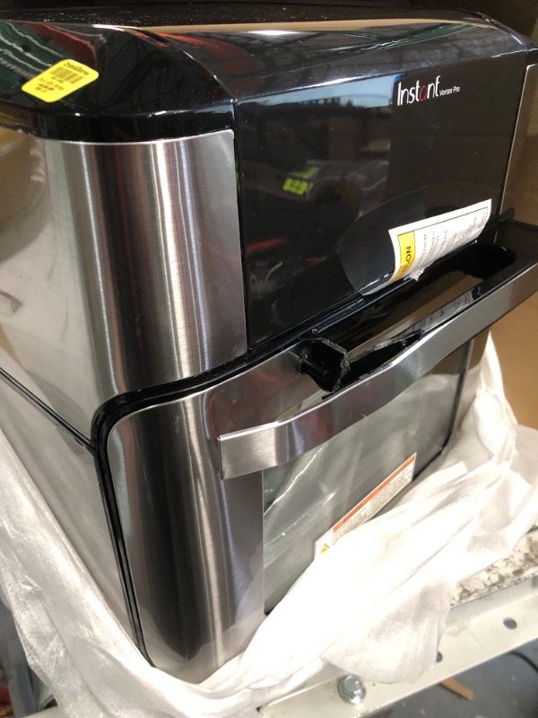 Photo 4 of *DAMAGED HANDLE* Instant Vortex Pro Air Fryer, 10 Quart, 9-in-1 Rotisserie and Convection Oven, From the Makers of Instant Pot with EvenCrisp Technology, App With Over 100 Recipes, 1500W, Stainless Steel 10QT Vortex Pro