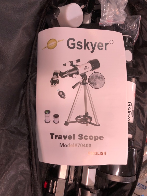 Photo 3 of Gskyer Telescope, 70mm Aperture 400mm AZ Mount Astronomical Refracting Telescope for Kids Beginners - Travel Telescope with Carry Bag, Phone Adapter and Wireless Remote