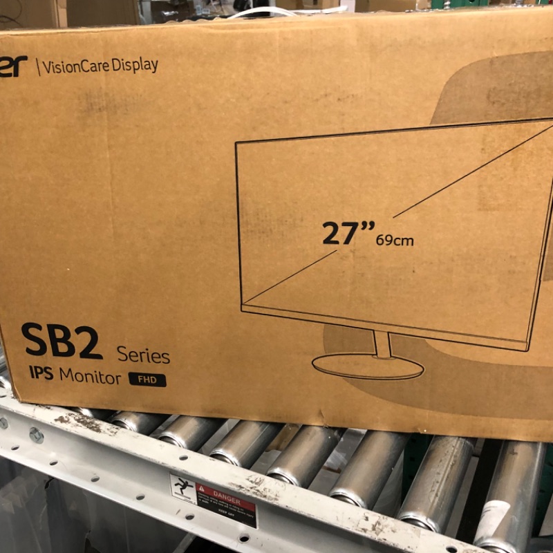 Photo 5 of Acer SB272 EBI 27" Full HD (1920 x 1080) IPS Gaming Office Monitor | Ultra-Thin Stylish Design | 100Hz | 1ms (VRB) | HDMI & VGA Ports Full HD 