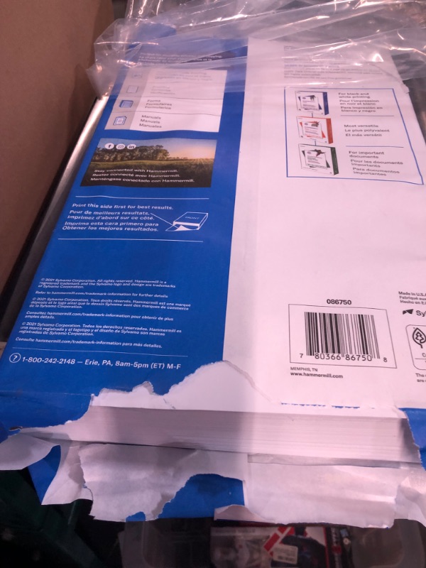 Photo 3 of Hammermill 86750 Great White Recycled Copy Paper, 92 Brightness, 20Lb, 11 X 17, 500 Sheets/Ream