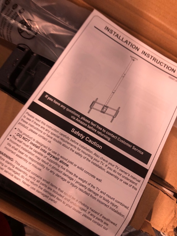 Photo 2 of MOUNTUP Ceiling TV Mount, Hanging TV Ceiling Mount for TVs 26''-70'', Full Motion TV Bracket with Max 60 Inches Height Adjustment, Max VESA 600x400mm Hold Up to 110 Lbs LED LCD Flat Curved TVs MU0040