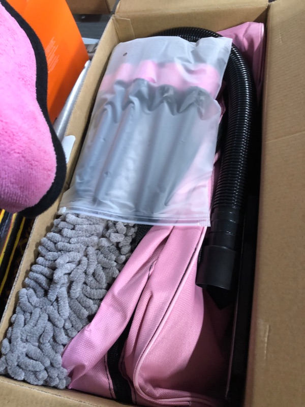 Photo 1 of Viewsun 17pcs Car Cleaning Kit, Pink Car Interior Detailing Kit with High Power Handheld Vacuum, Detailing Brush Set, Windshield Cleaner, Cleaning Gel, Complete Auto Accessories for Women Gift