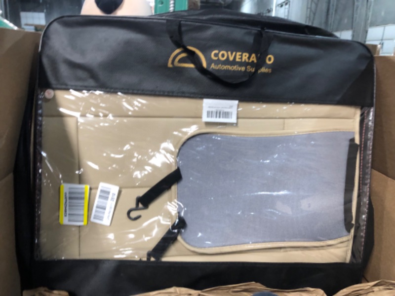 Photo 2 of ***FRONT COVERS MISSING - FOR PARTS ONLY - NONREFUNDABLE***
Coverado Car Seat Covers, Premium Nappa Leather Front and Rear Seat Covers 5pc