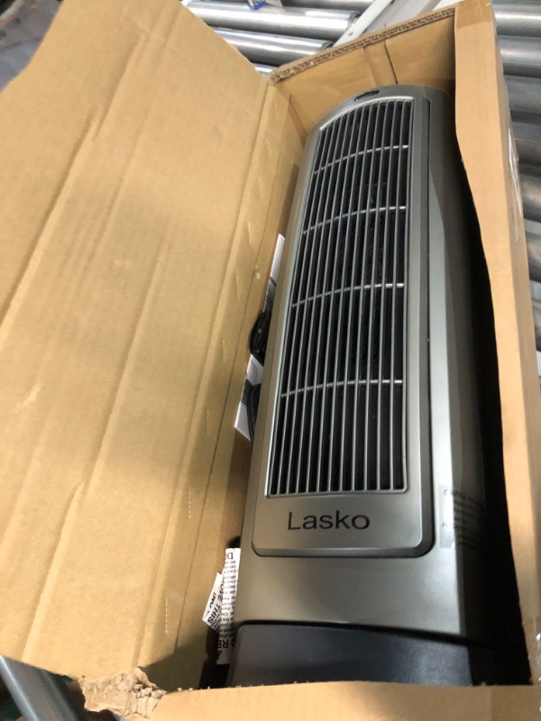 Photo 2 of Lasko 1500W Digital Ceramic Space Heater with Remote, 755320, Silver