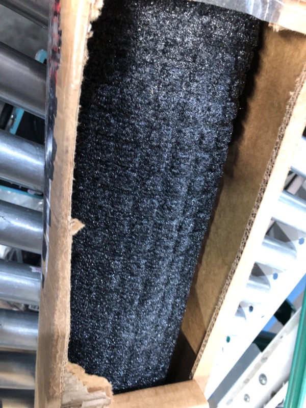 Photo 1 of koloko Runner Rug 2ft x 6ft Indoor/Outdoor Carpet Runners, Hallway Runner Rugs with Non-Slip Rubber Backing, Custom Sizes Door Mat for Laundry Room/Kitchen/Entryway/Garage/Balcony, Black Striped 2ftx6ft Stripe-black