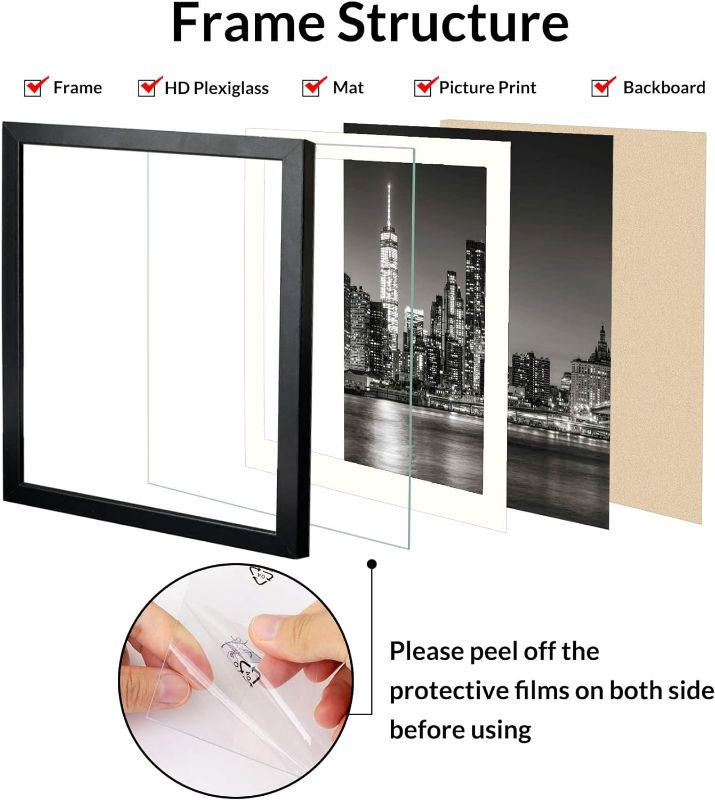 Photo 1 of Annecy 27x40 Picture Frame Black, 27 x 40 Picture Frame for Wall Decoration, Classic Black Minimalist Style Suitable for Decorating Houses, Offices, Hotels *STOCK PHOTO REF. ONLY*