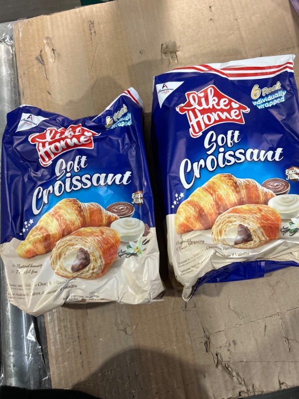 Photo 2 of (2 PACK) 7Days Soft Croissant, Chocolate Croissant, Breakfast Pastry, Individually Wrapped On The Go Snack, Non-GMO (Pack of 6) Chocolate 2.65 Ounce (Pack of 6) *STOCK PHOTO REF. ONLY