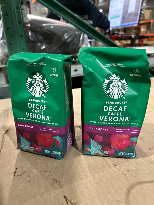 Photo 2 of (2 Pack) Starbucks Decaf Ground Coffee, Caffè Verona, 12-Ounce Bag