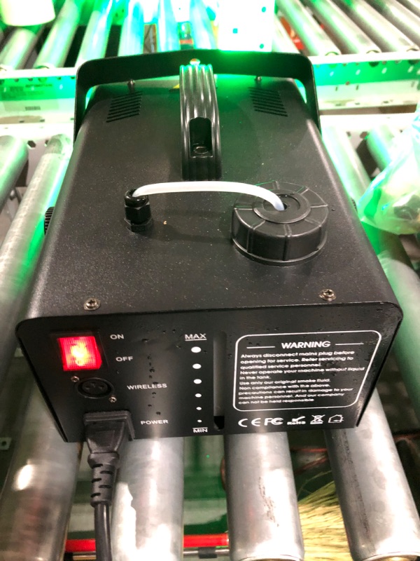 Photo 1 of Smoke Machine, MOSFiATA Fog Machine with 18 RGB LED Lights Effect, 1200W and 6000CFM Fog