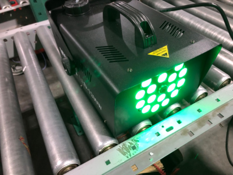 Photo 1 of Smoke Machine, MOSFiATA Fog Machine with 18 RGB LED Lights Effect, 1200W and 6000CFM Fog
