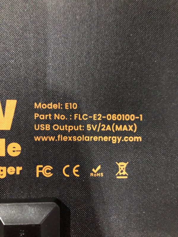 Photo 3 of AS-IS - FlexSolar 10W Portable Solar Charger 5V USB Small