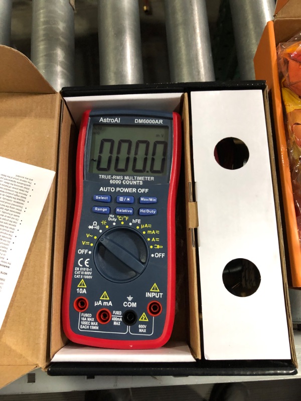 Photo 2 of AstroAI Digital Multimeter and Analyzer TRMS 6000 Counts Volt Meter Ohmmeter Auto-Ranging Tester