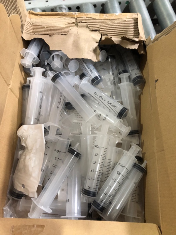 Photo 2 of 10ml Syringes 100 Pack Plastic Small Syringe with Tip Cap, Measuring Syringe, Oral Syringe for Scientific Labs, Feeding Pets, Measurement,Refilling, No Needle