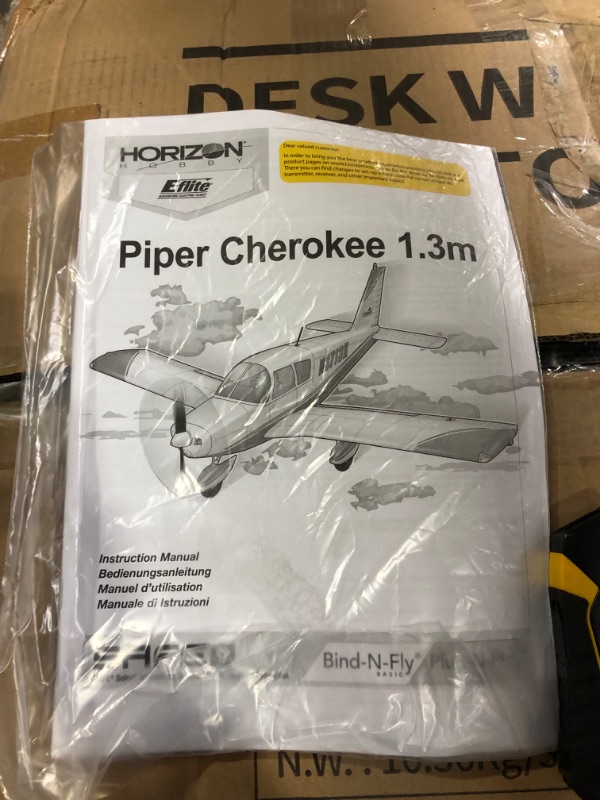 Photo 4 of **AS-IS UNABLE TO TEST**E-flite RC Airplane Cherokee 1.3m BNF Basic Transmitter Battery and Charger Not Included with AS3X and Safe Select EFL54500