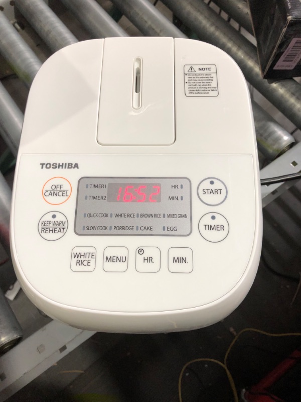 Photo 2 of Toshiba Digital Programmable Rice Cooker White Mini