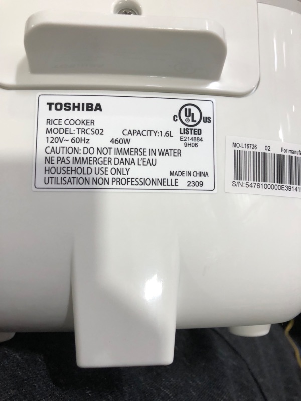 Photo 3 of Toshiba Digital Programmable Rice Cooker White Mini