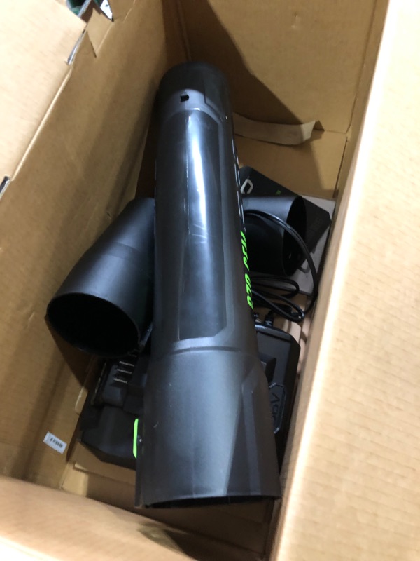 Photo 5 of **NONREFUNDABLE**FOR PARTS OR REPAIR**SEE NOTES**
EGO Power+ LB6703 670 CFM 180 MPH 56V Lithium-Ion Cordless Electric Variable-Speed Blower Kit with 4.0Ah Battery and 320W Charger Included, Black 670 CFM Blower Kit  w/ 4.0 Ah Battery